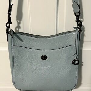 Coach cross body handbag in light blue